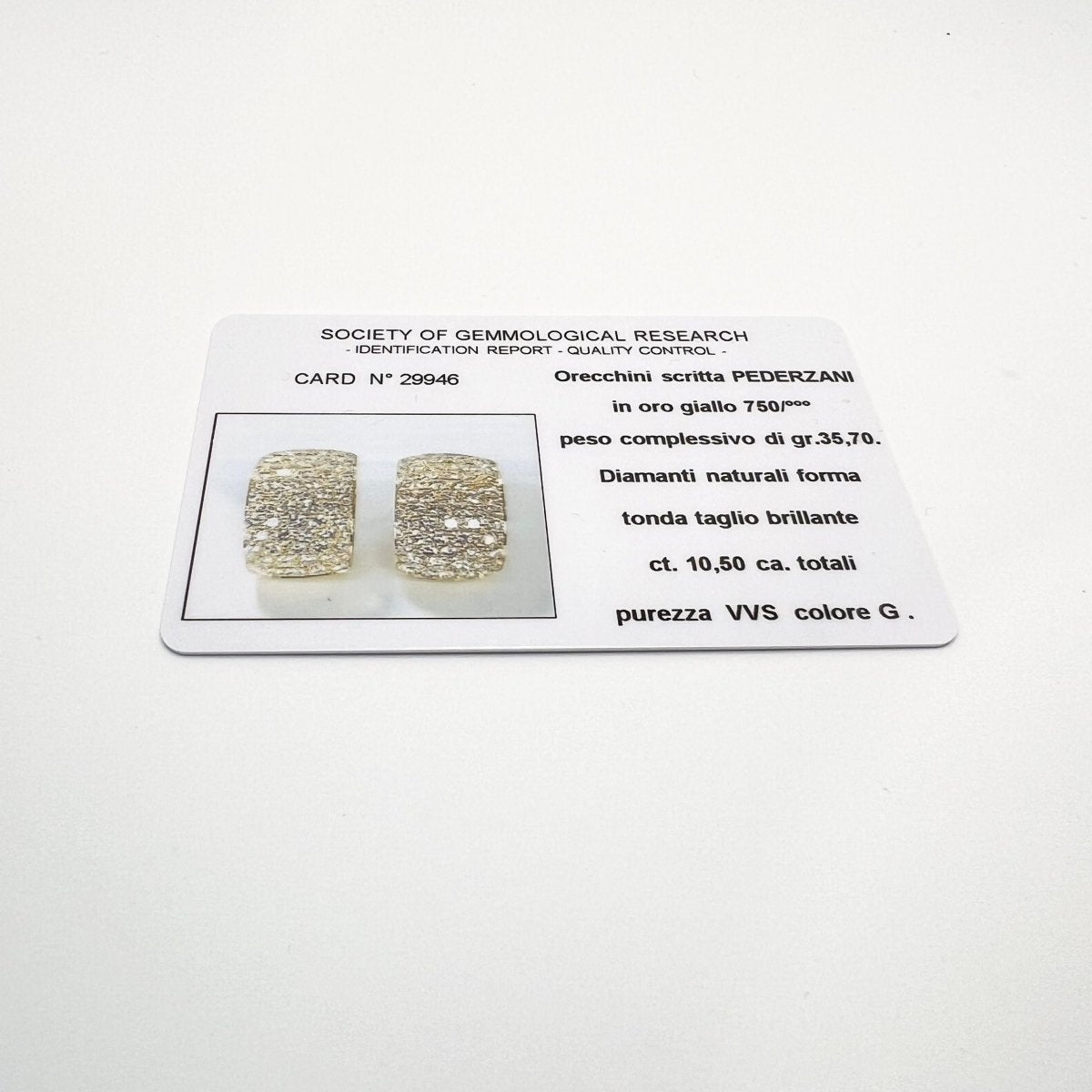 Boucles d'oreilles en or jaune et diamants - Castafiore