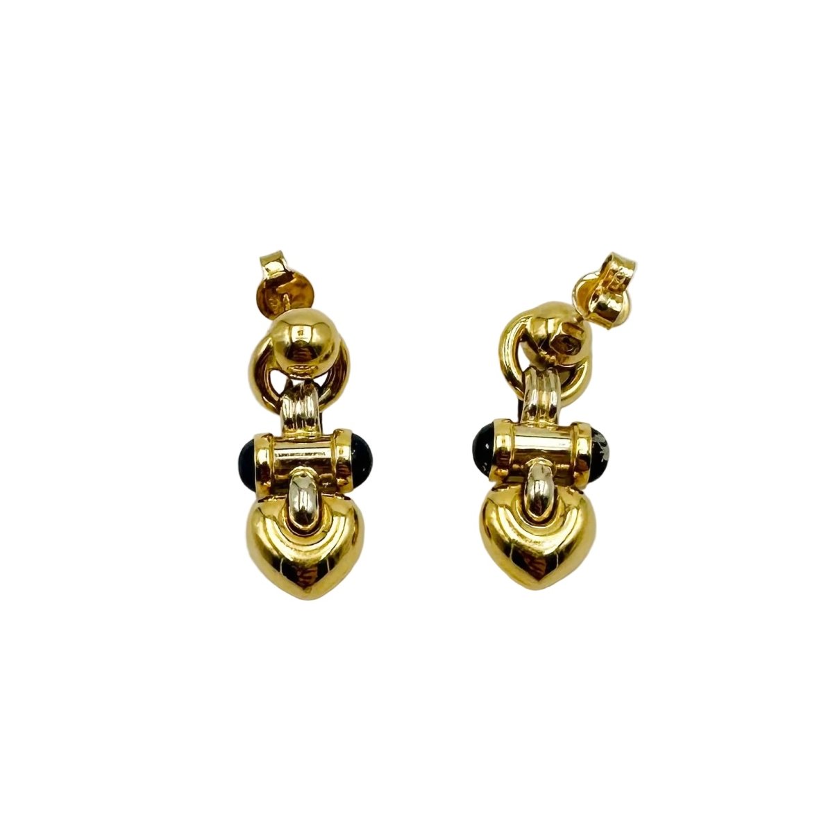 Boucles d'oreilles en or jaune et lapis lazuli - Castafiore