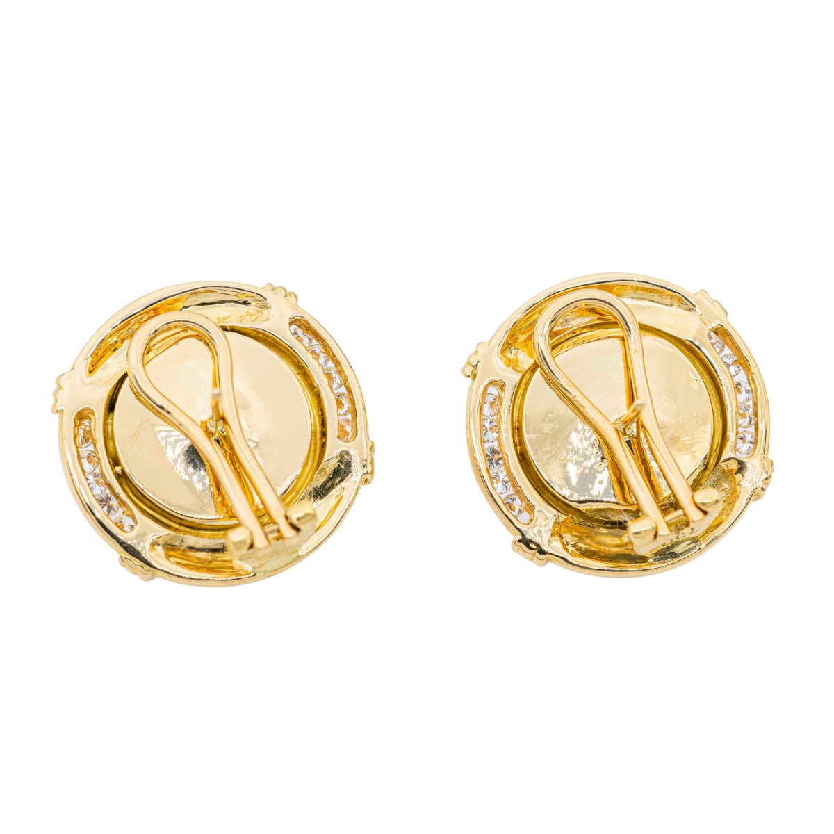 Boucles d'oreilles en or jaune et perle - Castafiore