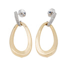 Boucles d'oreilles en or jaune, or blanc et diamants - Castafiore