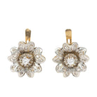 Boucles d'oreilles en or jaune, or blanc et diamants - Castafiore