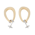 Boucles d'oreilles en or jaune, or blanc et diamants - Castafiore