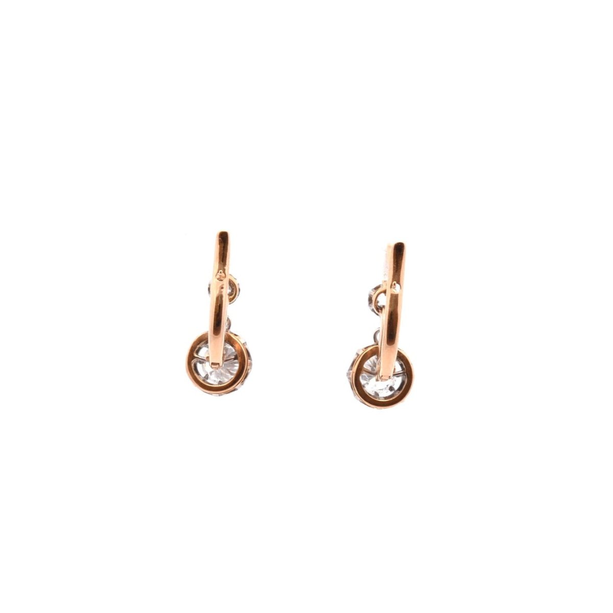 Boucles d’oreilles en or jaune platine et diamants - Castafiore
