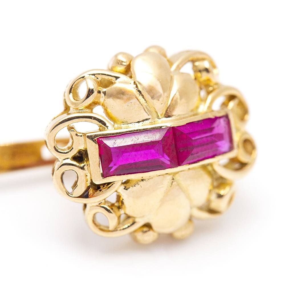 Boucles d'oreilles en or jaune, platine et diamants - Castafiore