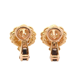 Boucles d'oreilles en or jaune, saphirs, et diamants - Castafiore