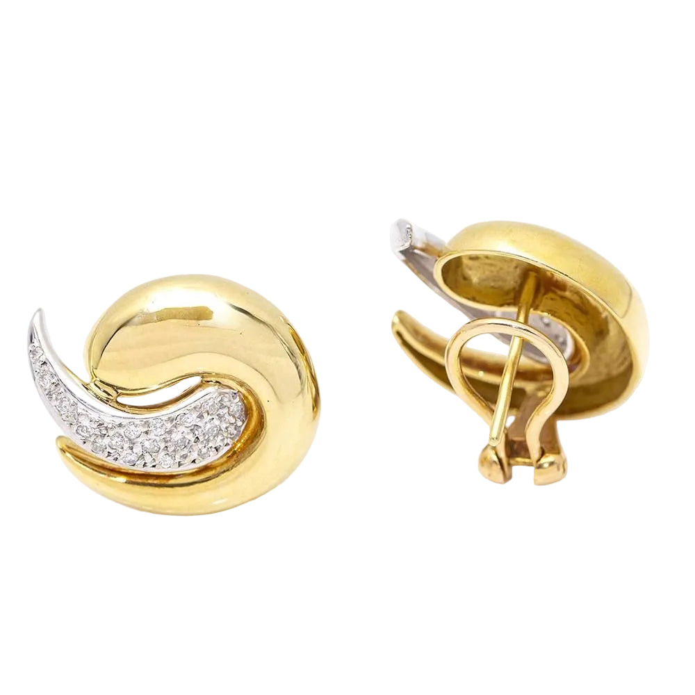 Boucles d'oreilles en oréilles avec diamants - Castafiore