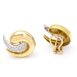 Boucles d'oreilles en oréilles avec diamants - Castafiore