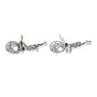 Boucles d'oreilles en palladium et diamants - Castafiore