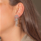 Boucles d'oreilles en palladium et diamants - Castafiore