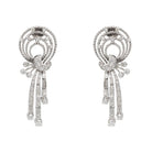 Boucles d'oreilles en palladium et diamants - Castafiore