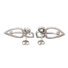 Boucles d'oreilles Feuille Or blanc Diamant - Castafiore