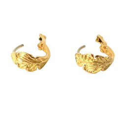 Boucles d'oreilles Feuilles en or jaune - Castafiore