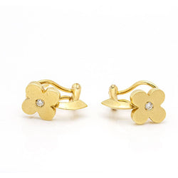 Boucles d'oreilles FLEUR en or et diamant