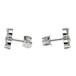 Boucles d'oreilles Fleur Or blanc Diamant - Castafiore