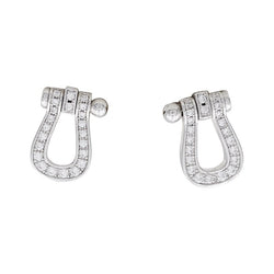 Boucles d'oreilles FRED, "Force 10", or blanc et diamants - Castafiore