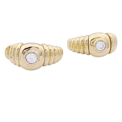 Boucles d'oreilles Fred, or jaune, diamants. - Castafiore