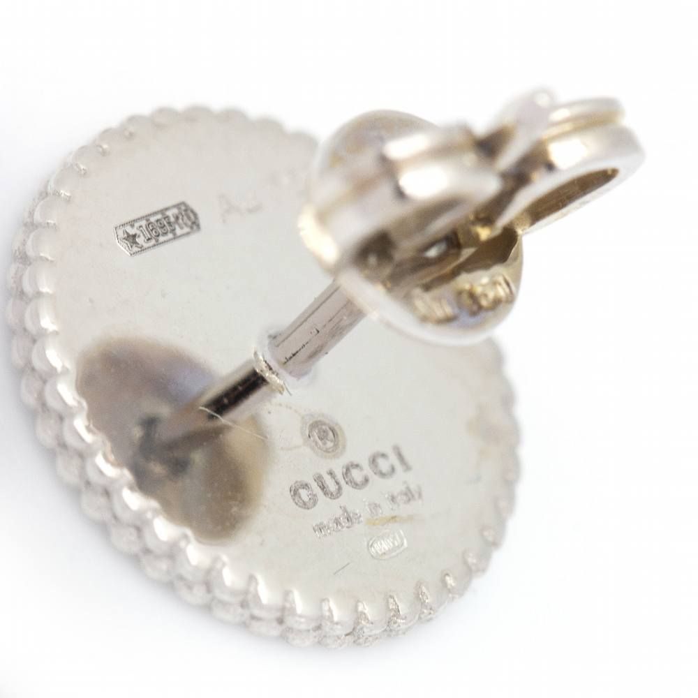 Boucles d'oreilles GUCCI en or blanc et métal - Castafiore