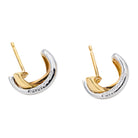 Boucles d'oreilles GUY LAROCHE Demi créoles trois ors - Castafiore