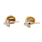 Boucles d'oreilles GUY LAROCHE Demi créoles trois ors - Castafiore