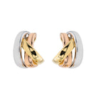 Boucles d'oreilles GUY LAROCHE Demi créoles trois ors - Castafiore