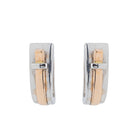 Boucles d'oreilles GUY LAROCHE Dormeuses en or blanc et or rose - Castafiore