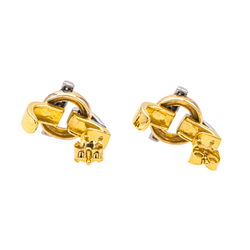 Boucles d'oreilles GUY LAROCHE trois ors et diamants - Castafiore