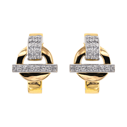 Boucles d'oreilles GUY LAROCHE trois ors et diamants - Castafiore