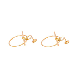 Boucles d'oreilles HERMÈS "Loop" en or rose - Castafiore