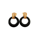 Boucles d'oreilles interchangeables VAN CLEEF & ARPELS en or jaune, onyx, corail blanc et diamants - Castafiore