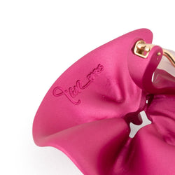 Boucles d'oreilles JAR, "Effet froncé" en forme de rose en aluminium - Castafiore