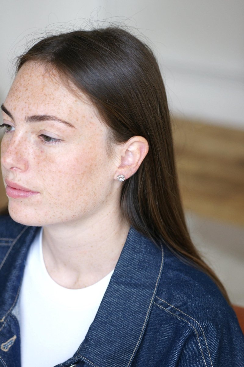 Boucles d'Oreilles Marguerite Diamants 0.70 Ct - Castafiore