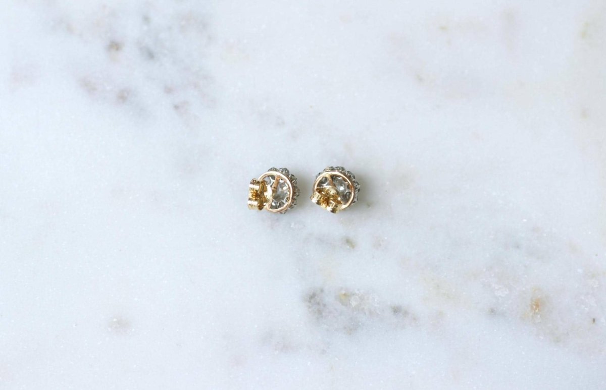 Boucles d'Oreilles Marguerite Diamants 0.70 Ct - Castafiore