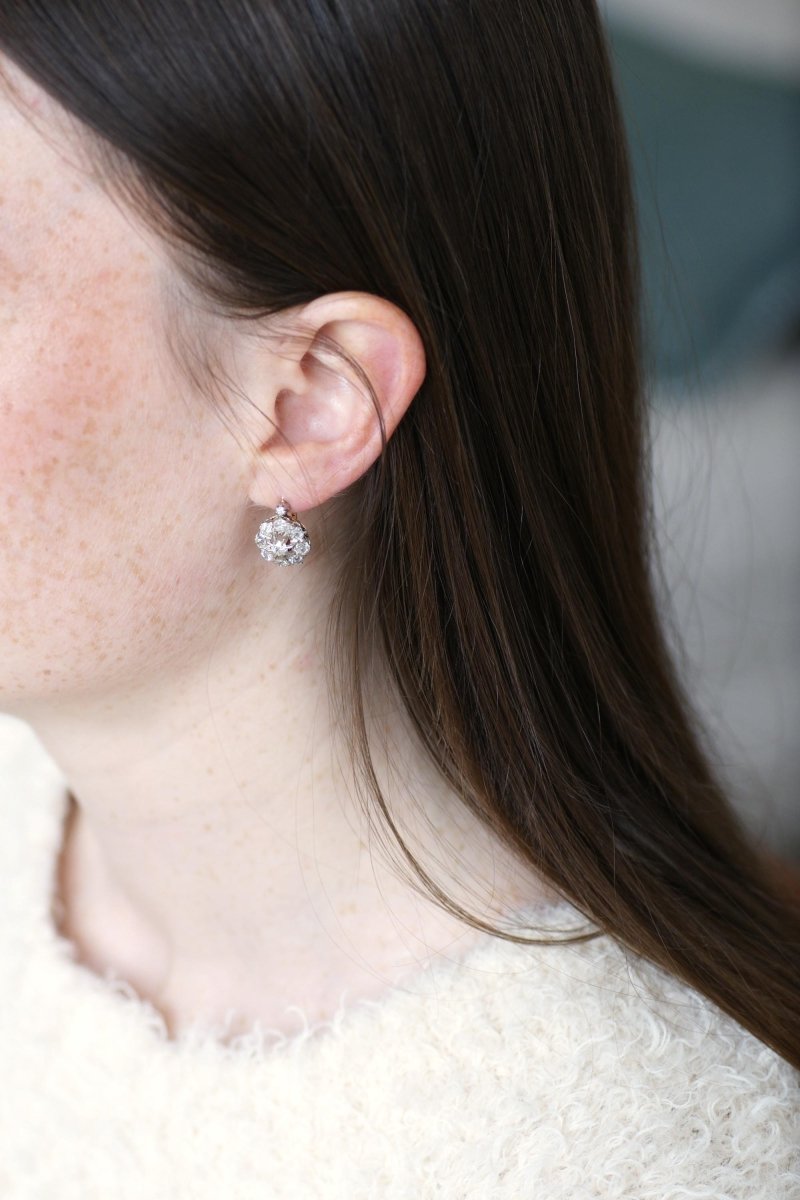 Boucles d'Oreilles Marguerite Diamants 3.00 Cts - Castafiore