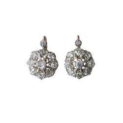 Boucles d'Oreilles Marguerite Diamants 3.00 Cts - Castafiore