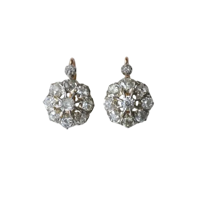 Boucles d'Oreilles Marguerite Diamants 3.00 Cts - Castafiore