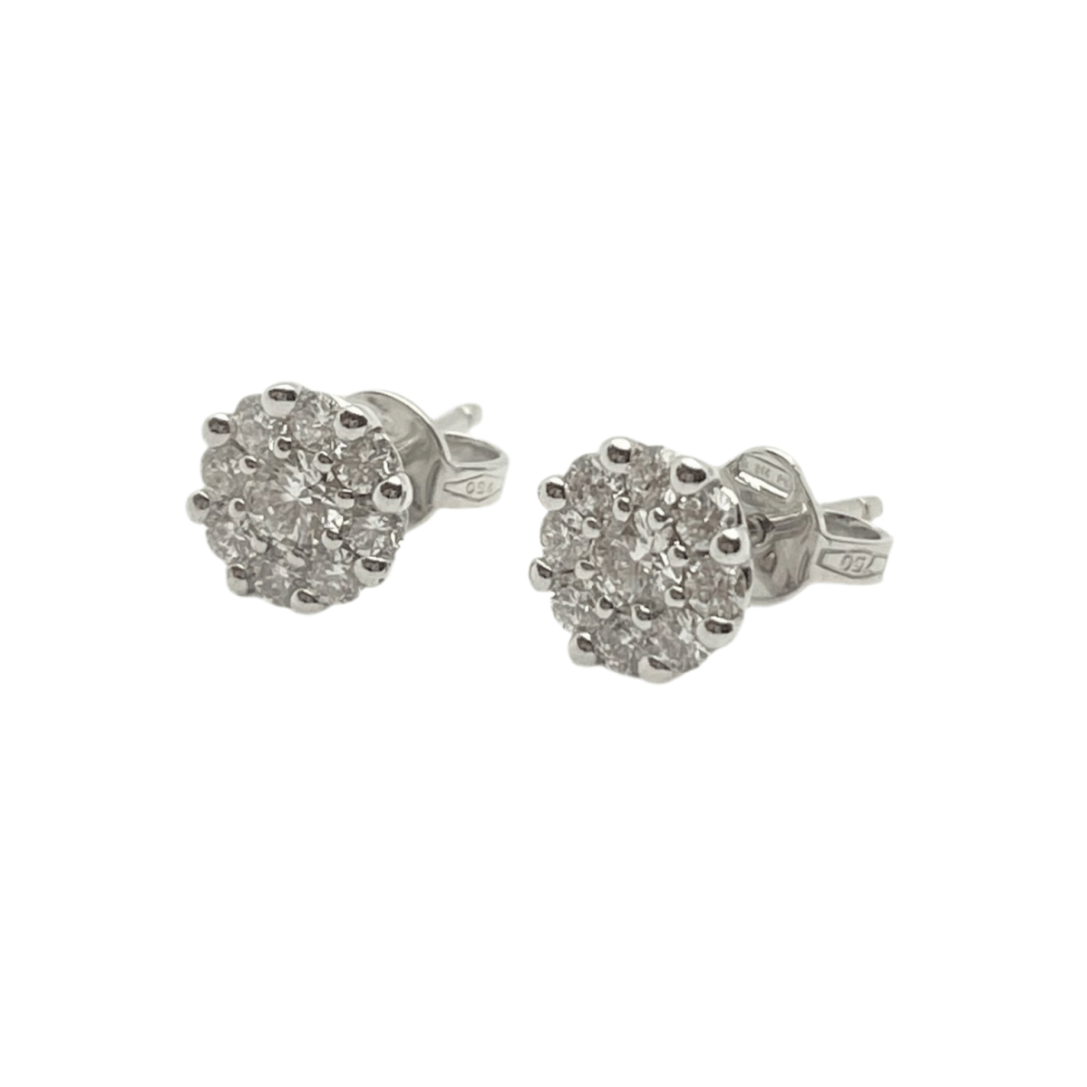 Boucles d'oreilles Marguerite en or et diamants - Castafiore