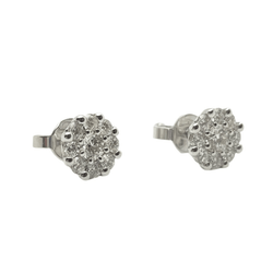 Boucles d'oreilles Marguerite en or et diamants - Castafiore