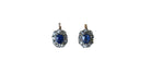 Boucles d'Oreilles Marguerite Saphir et Diamants - Castafiore