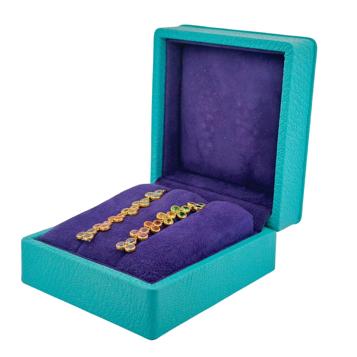 Boucles d'oreilles Marie-Hélène de Taillac en or jaune et pierres fines - Castafiore