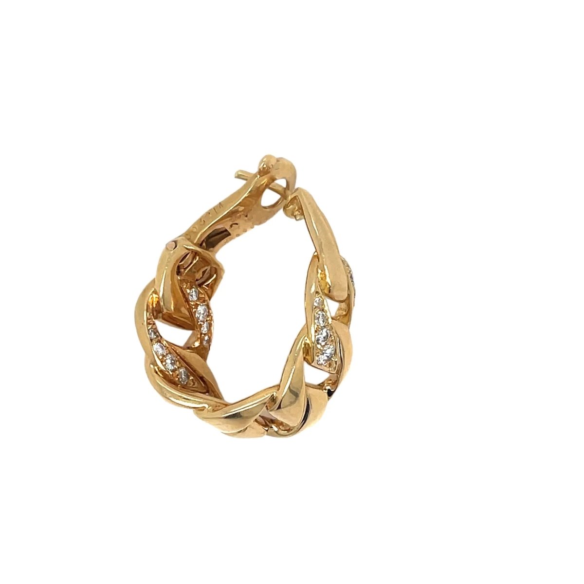 Boucles d'oreilles modèle Bergamo de Cartier en or jaune et diamants - Castafiore