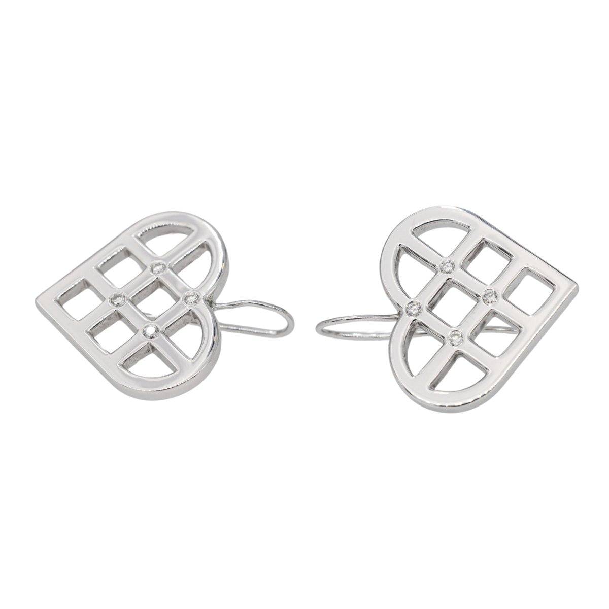 Boucles d'oreilles O.J. PERRIN en Or blanc et Diamant - Castafiore