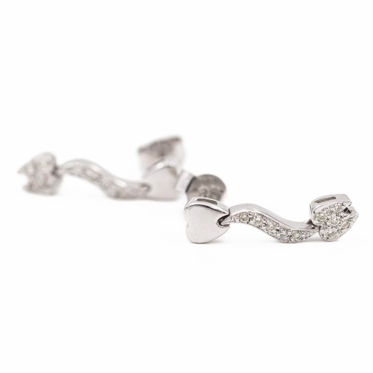 Boucles d'oreilles Or blanc Diamant - Castafiore