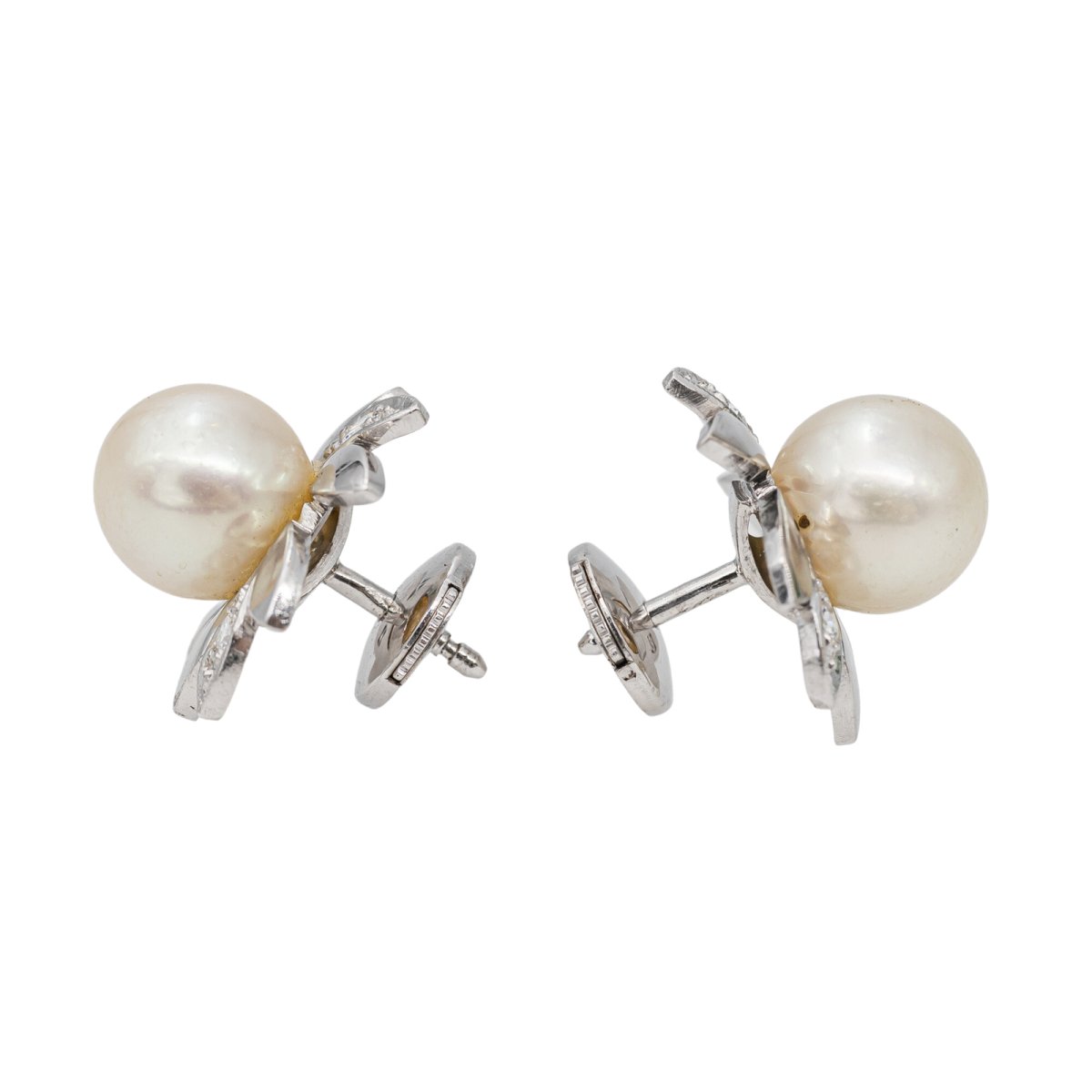 Boucles d'oreilles Or blanc Diamant - Castafiore