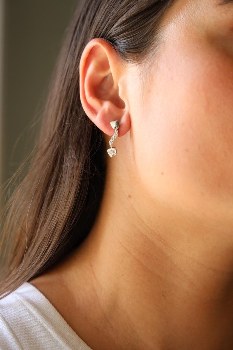 Boucles d'oreilles Or blanc Diamant - Castafiore