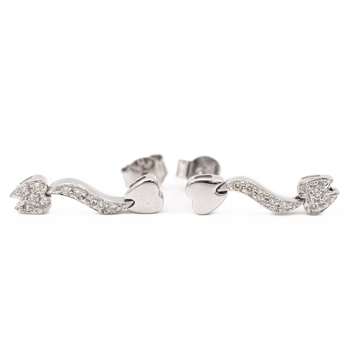 Boucles d'oreilles Or blanc Diamant - Castafiore