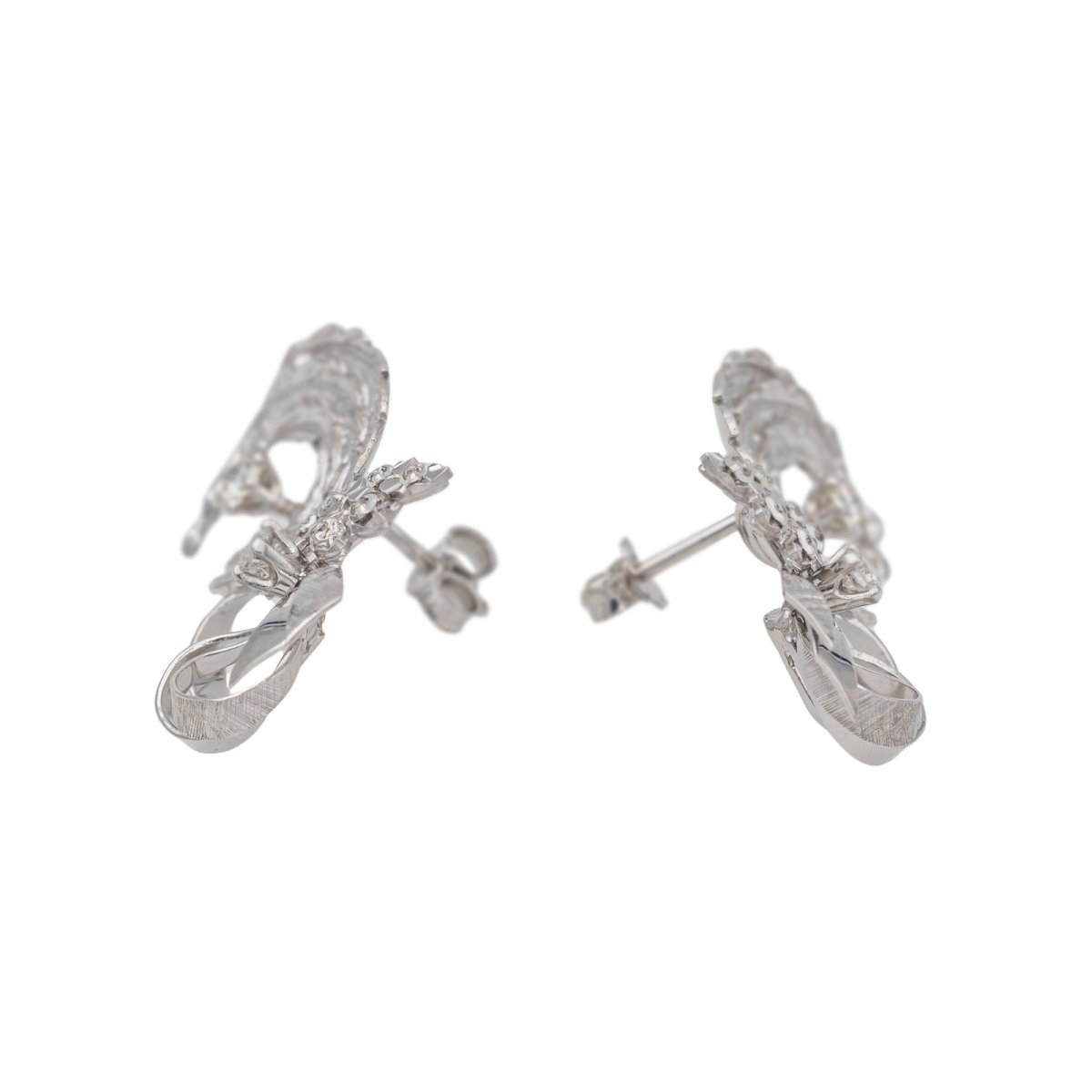 Boucles d'oreilles Or blanc Diamant - Castafiore