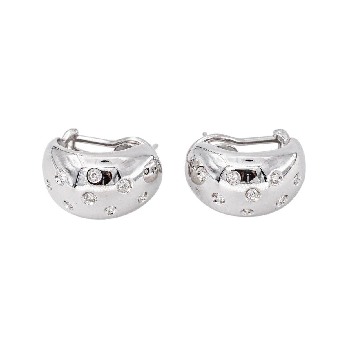Boucles d'oreilles Or blanc Diamant - Castafiore
