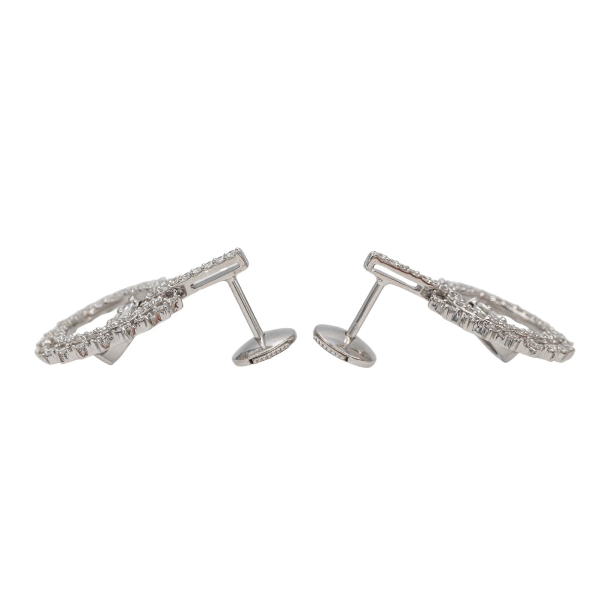 Boucles d'oreilles Or blanc Diamant - Castafiore