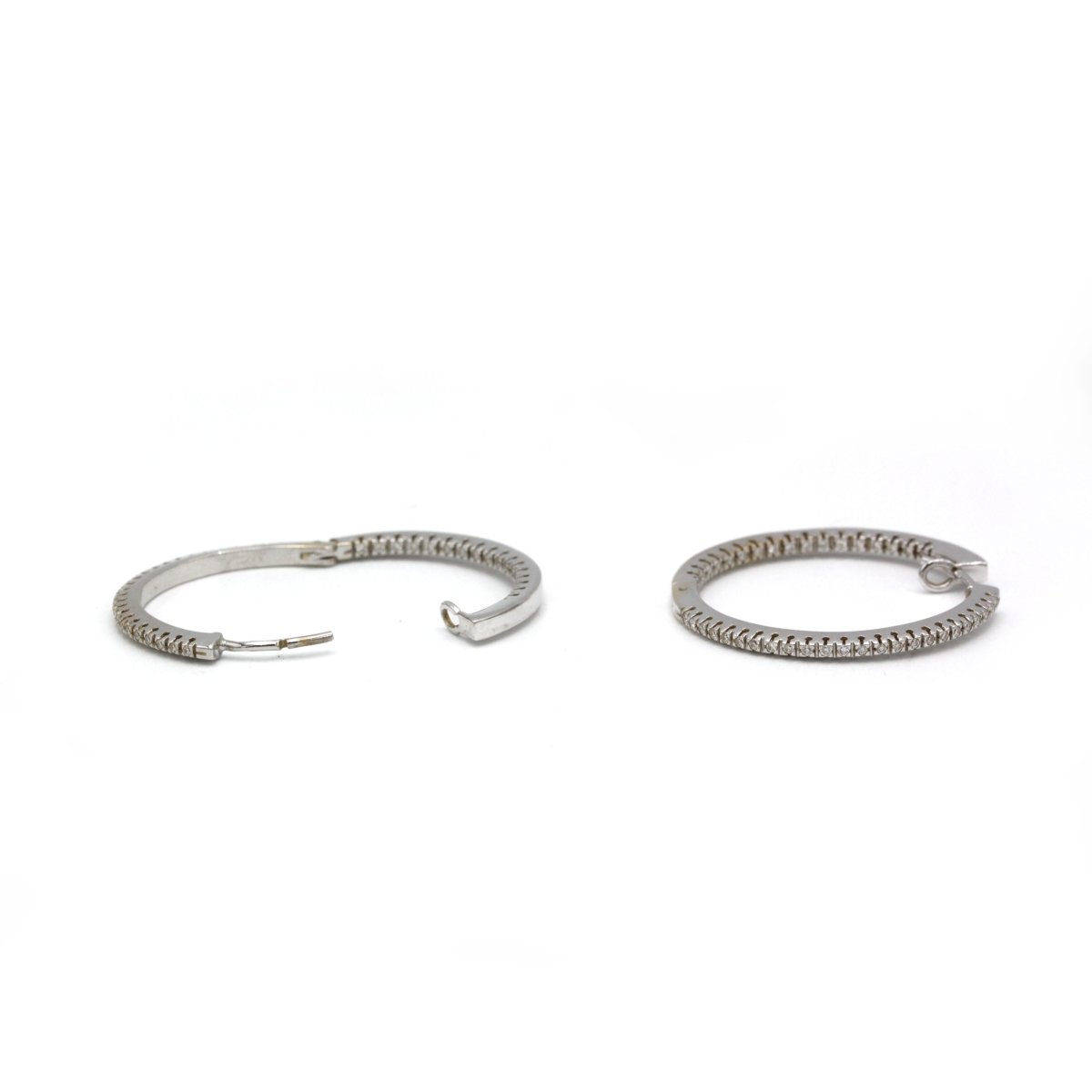 Boucles d'oreilles - Or blanc & Diamants - Castafiore