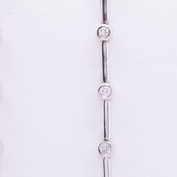 Boucles d'oreilles or blanc et diamants PRASIOLITE - Castafiore